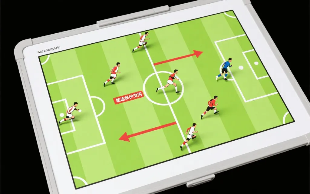 足球战术板俯视图，加拿大队边路推进与中路保护的空间示意